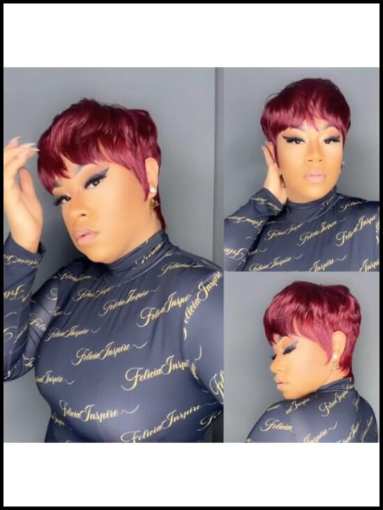 Pixie Cut Wig Human Hair Short Curly Glueless Full Machine Made